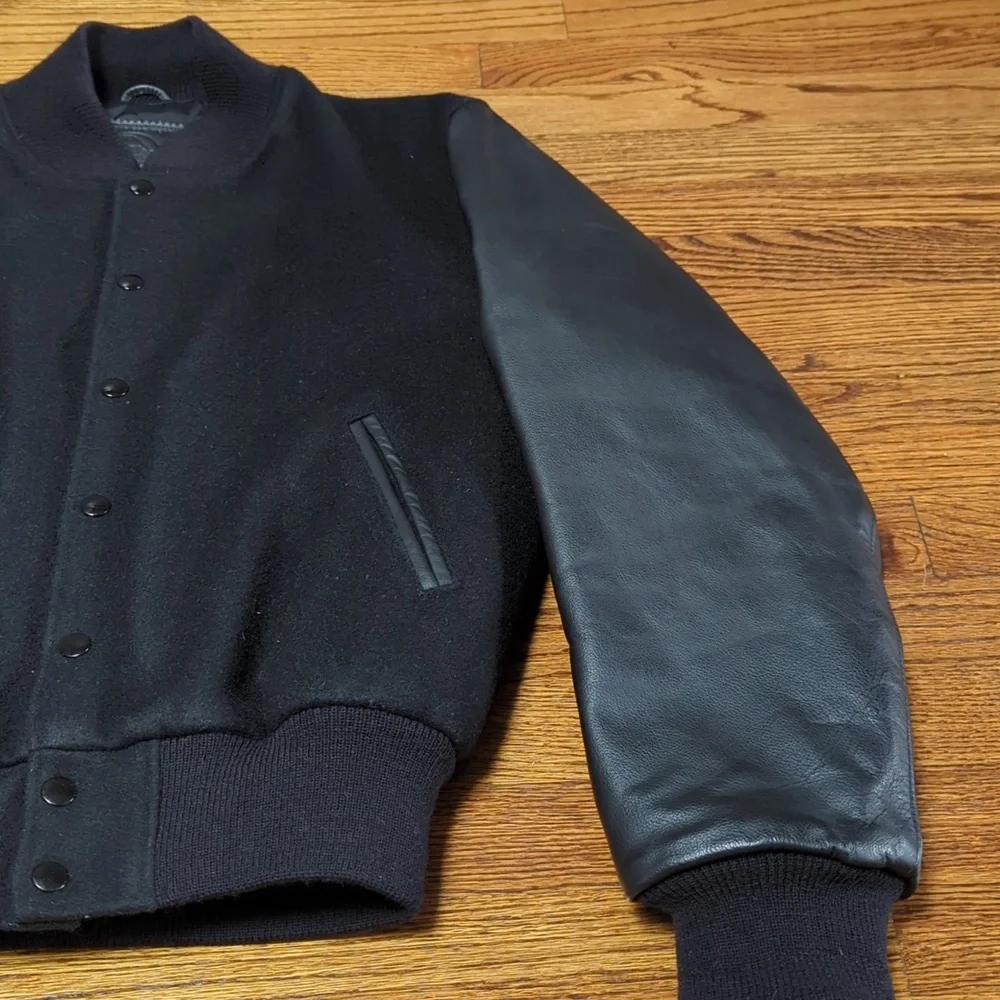 Like New Golden Bear Black Varsity Jacket - Picture 3 of 11
